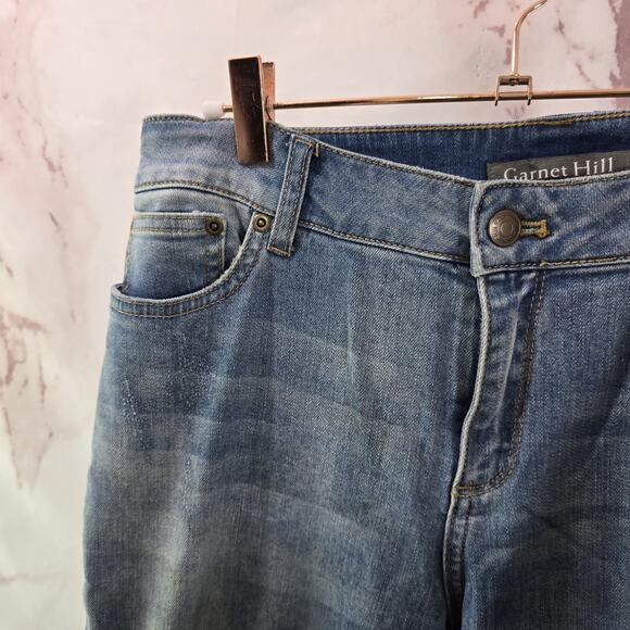 Garnet Hill Jeans Womens 28 X 32 High Rise Skinny Light Wash Organic Cotton - Picture 2 of 13